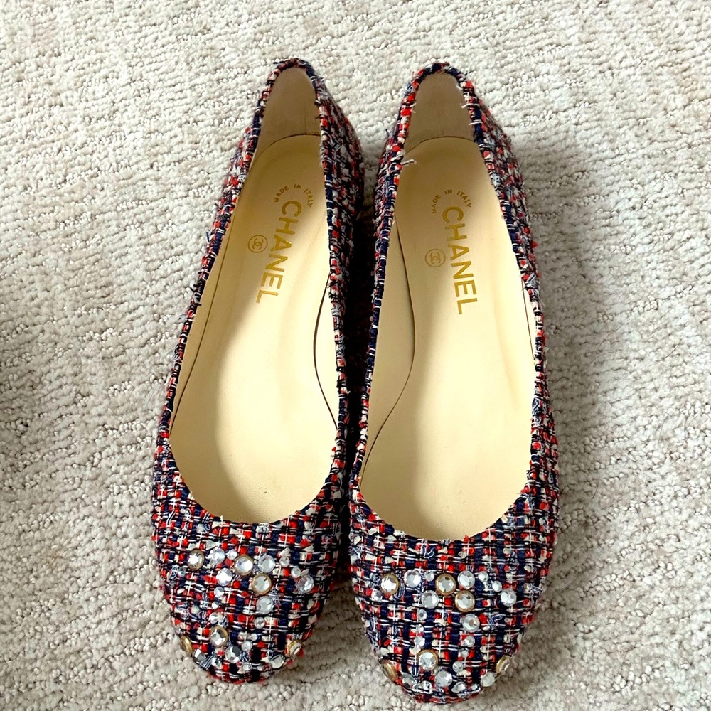 Tweed Chanel Flats